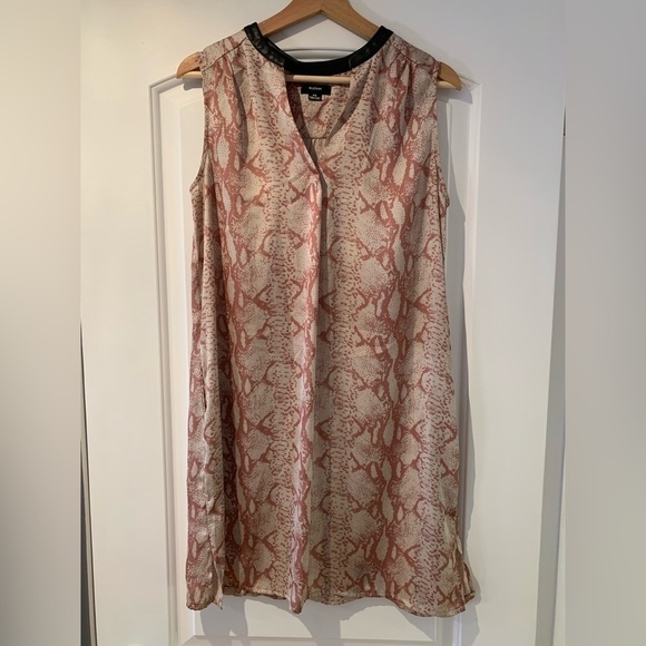 RUDSAK Dresses & Skirts - Rudsak Snake Print Dress Sleeveless Size Small Faux Leather Collar Belt Missing.